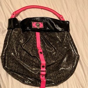 Large Marc by Marc Jacobs monogram patent leather hobo bag